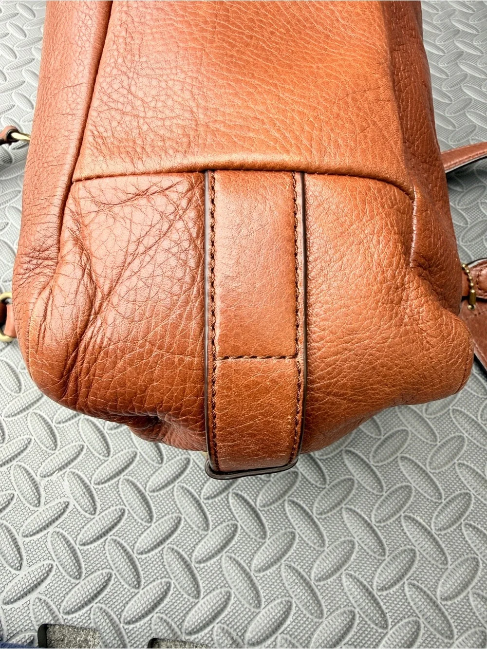 Coach Vintage Madison Maggie Hobo 21225 Cognac Pebbled Leather Shoulder Bag Rare